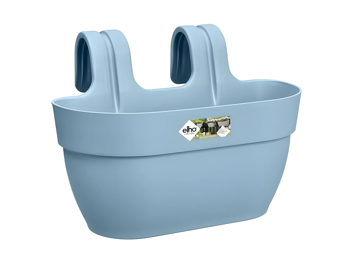 Pot de fleurs - Vibia Campana Easy Hanger Medium - Bleu Vintage - Balcon extérieur - L 24.1 x W 36 x H 26.5 cm