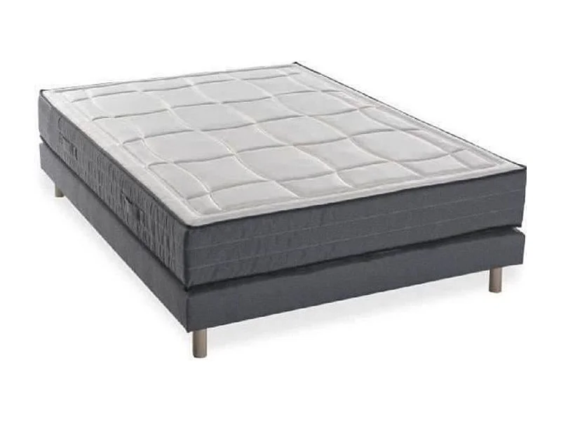 Ensemble Matelas + Sommier 140x190 cm Mémoire de Forme 28cm 5 Zones Ferme DEKO DREAM
