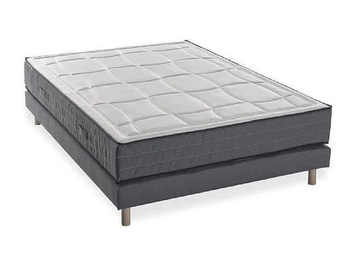 Ensemble Matelas + Sommier 160x200 cm Mousse Mémoire 28cm 5 Zones Ferme DEKO DREAM