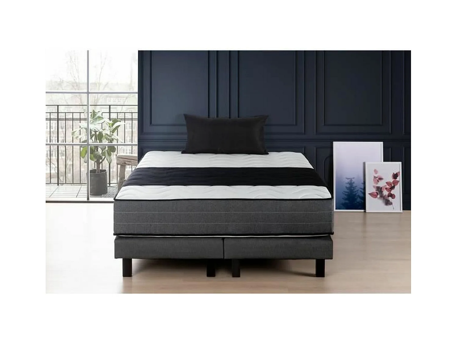 Ensemble sommier + matelass 180 x 200 - Mousse mémoire - 28 cm