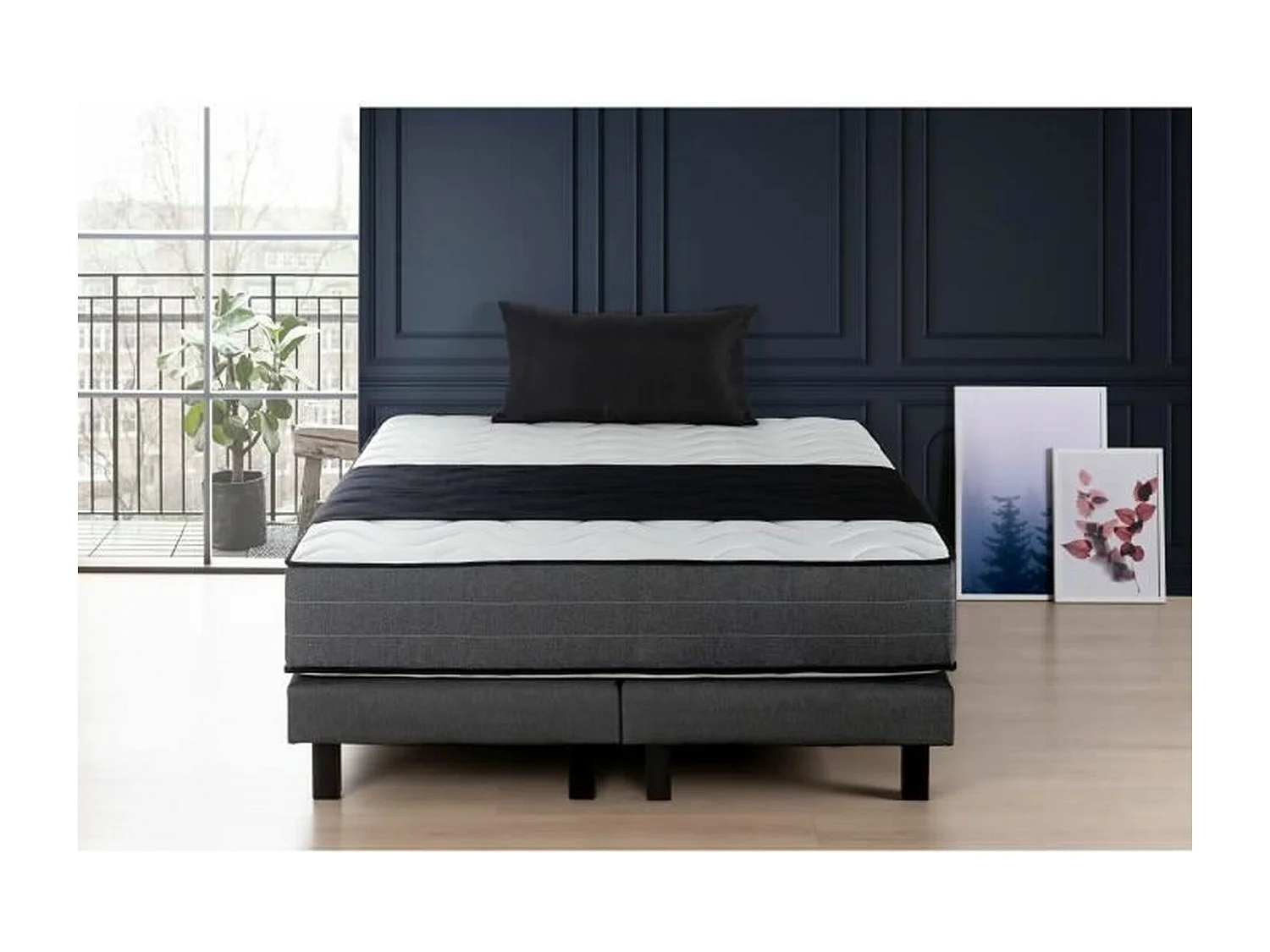 Ensemble sommier + matelass 180 x 200 - Mousse mémoire - 28 cm