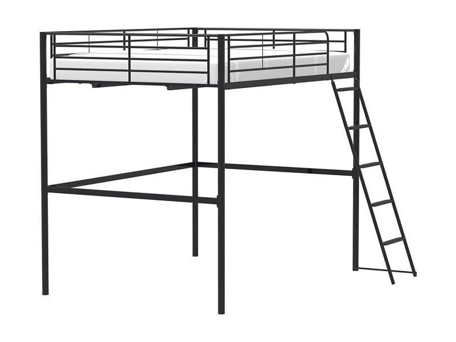 Hoogslaper ELIOT van Zwart Metaal 140 x 200 cm - Lattenbodem Inbegrepen