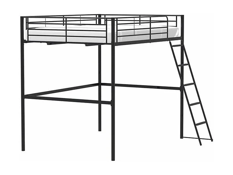 Litera ELIOT de Metal Negro 140 x 200 cm - Somier Incluido