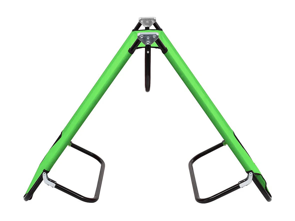 Chaise longue pliable acier vert