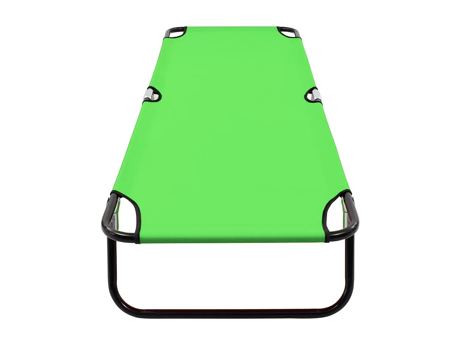 Chaise longue pliable acier vert