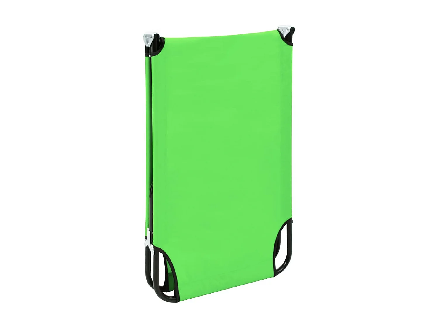Chaise longue pliable acier vert