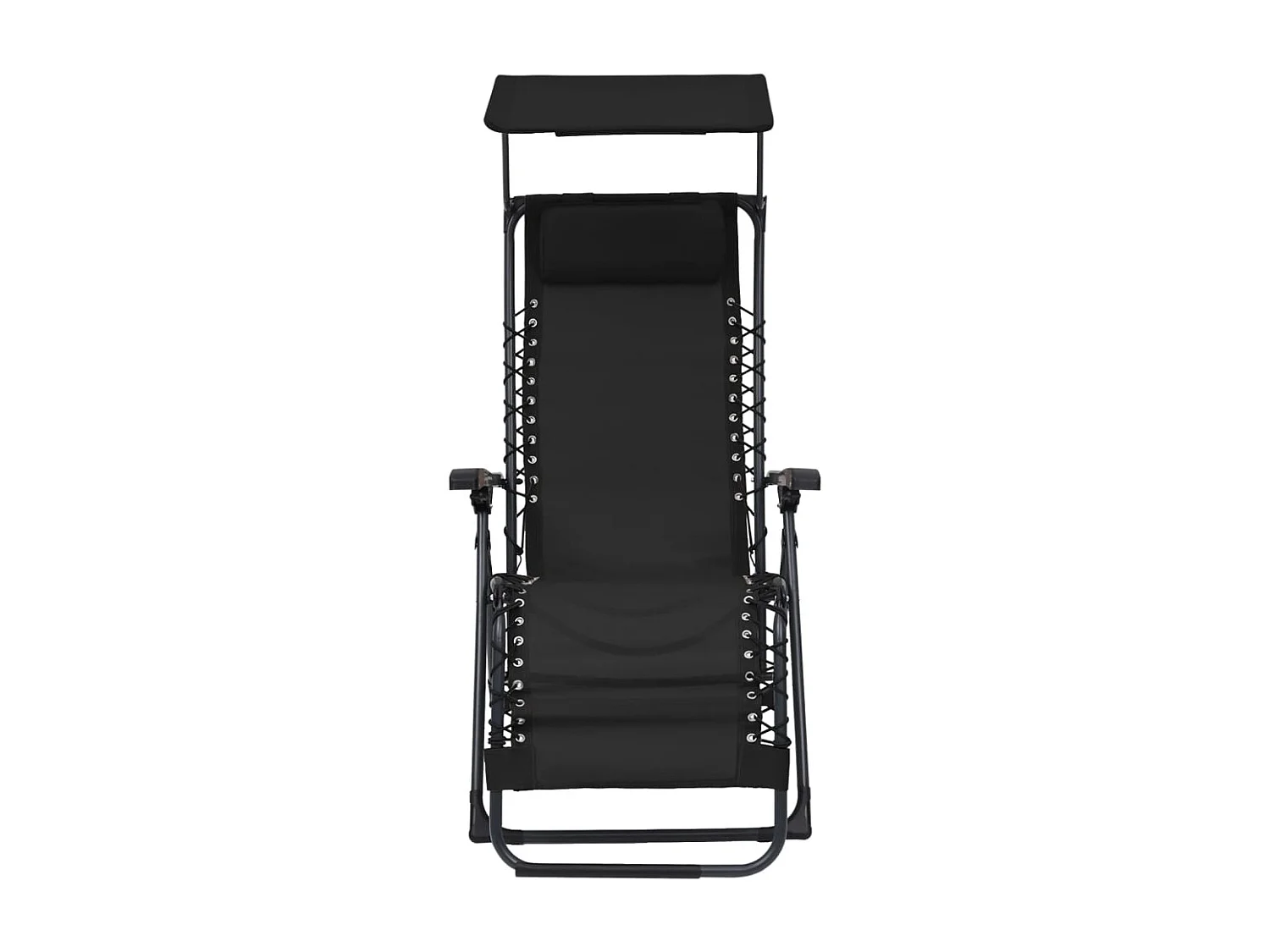 Chaise pliable de terrasse Textilène Noir