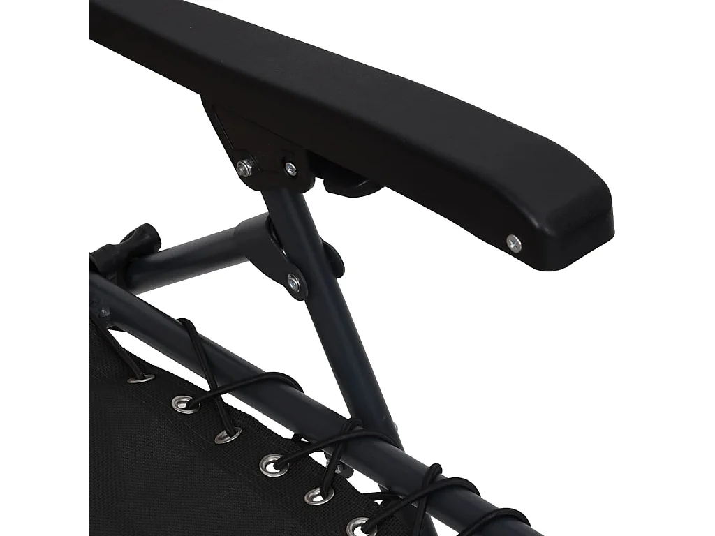 Chaise pliable de terrasse Textilène Noir