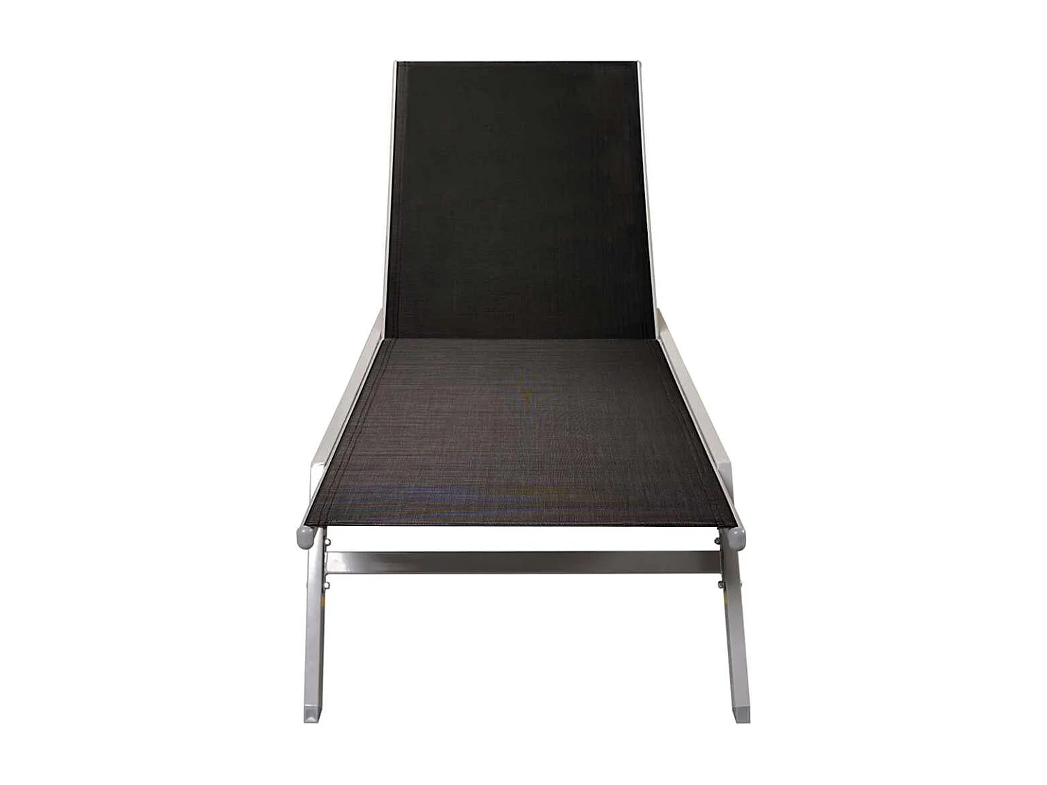 Chaise longue Acier et textilène Noir