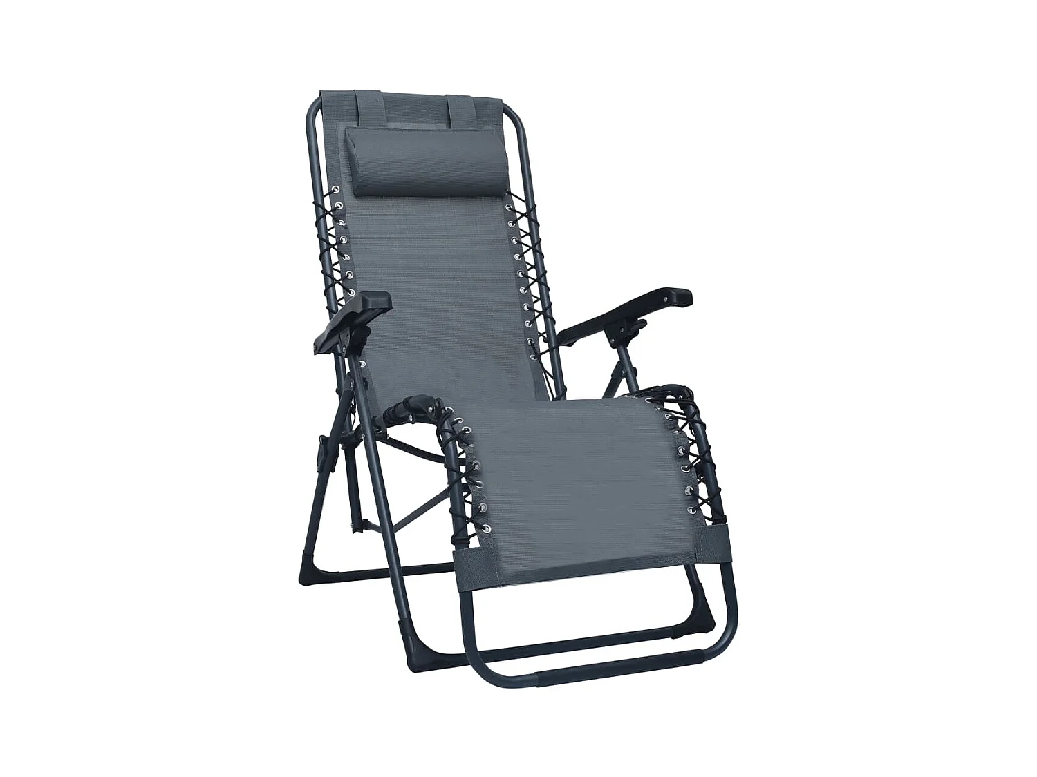 Chaise pliable de terrasse Gris Textilène