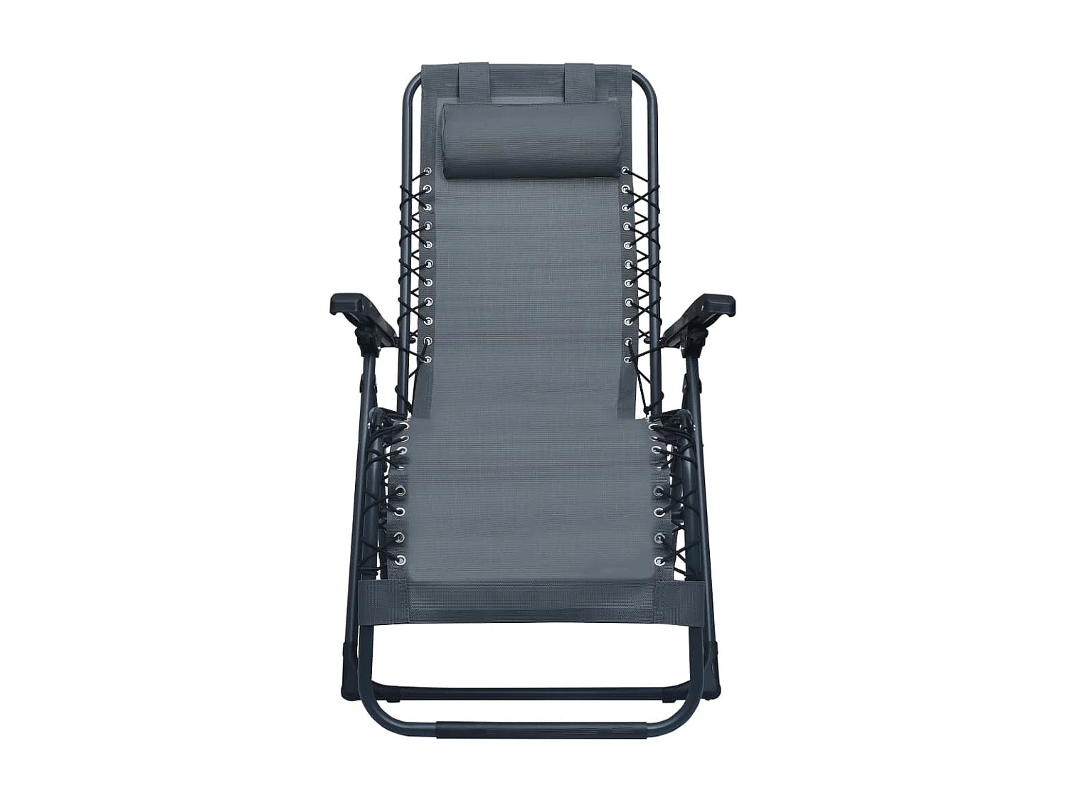 Chaise pliable de terrasse Gris Textilène