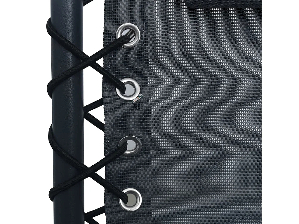 Chaise pliable de terrasse Gris Textilène