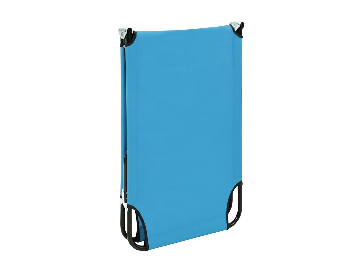 Chaise longue pliable acier bleu turquoise
