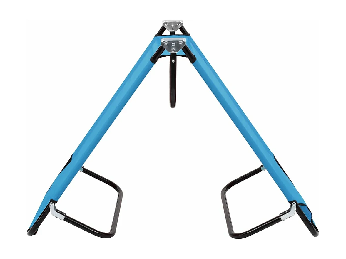 Ligbed inklapbaar staal turquoiseblauw