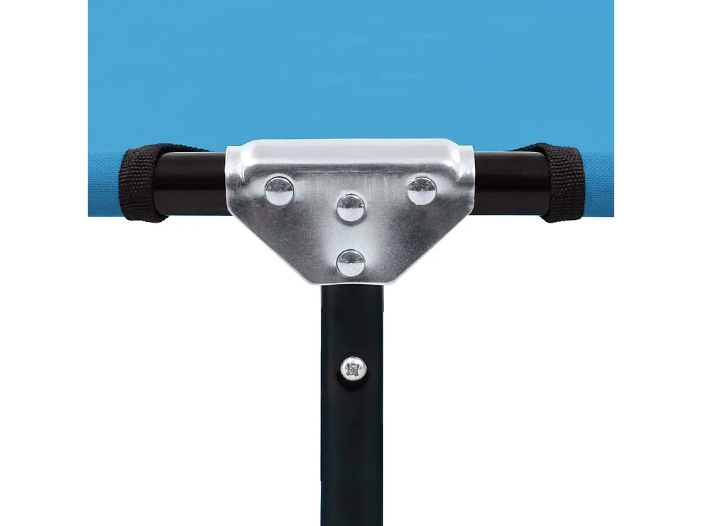 Ligbed inklapbaar staal turquoiseblauw