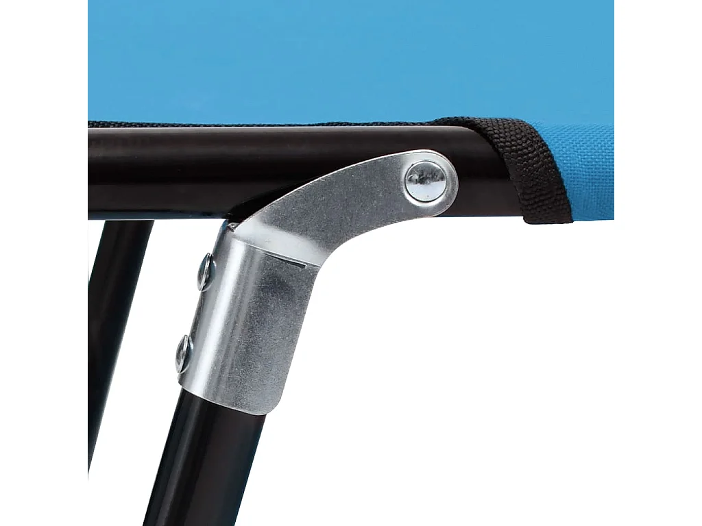 Ligbed inklapbaar staal turquoiseblauw