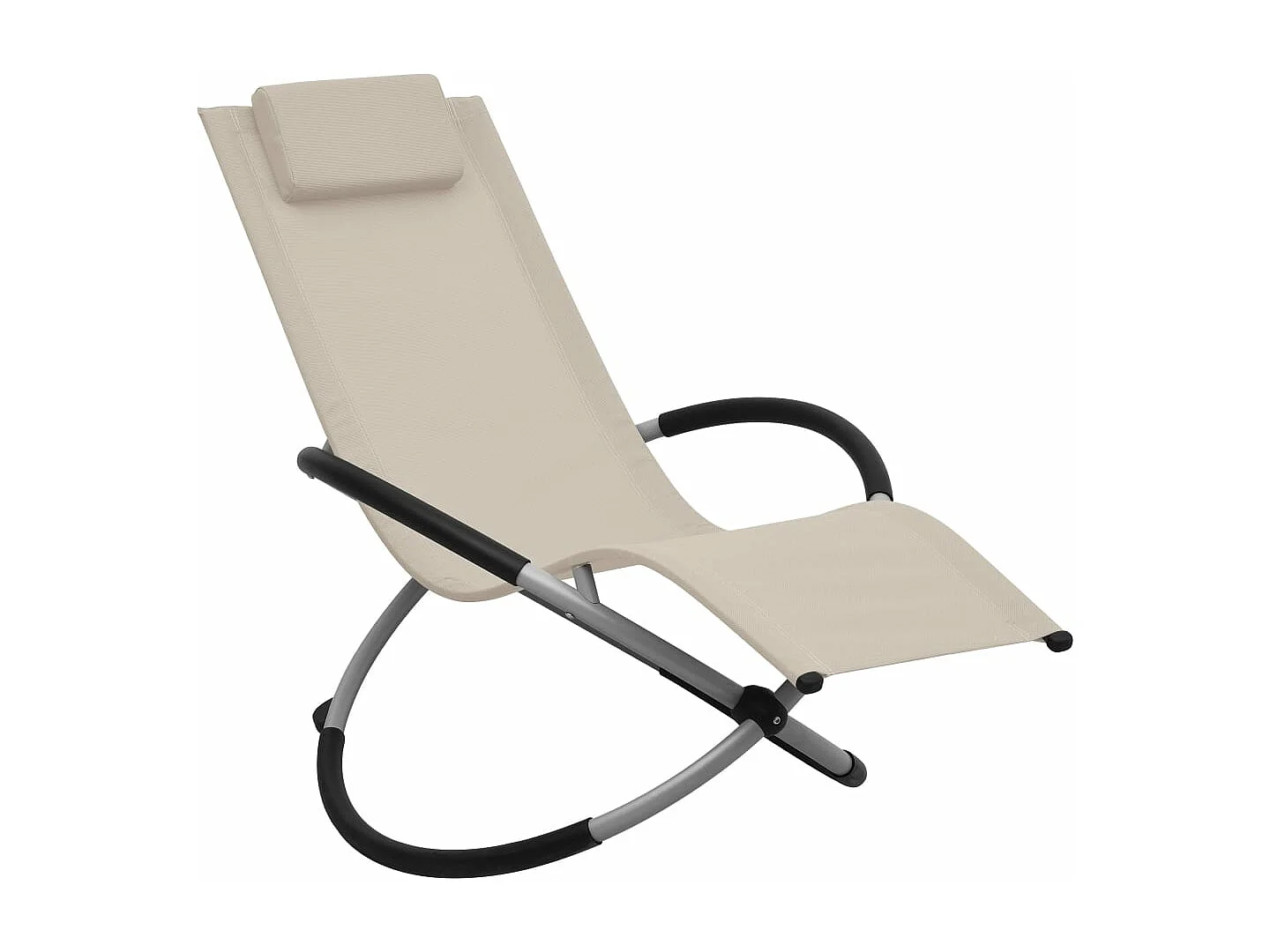 Chaise longue pour enfants Acier Crème