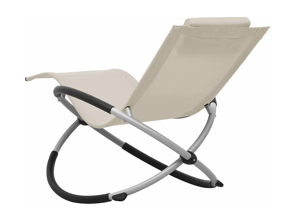 Chaise longue pour enfants Acier Crème