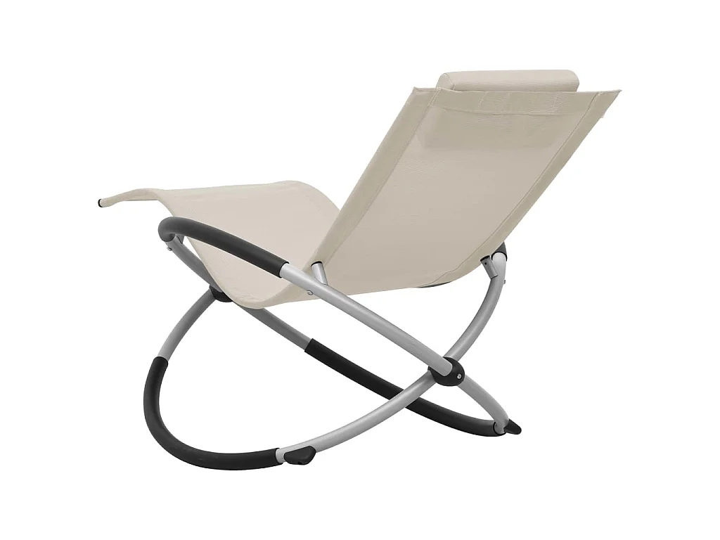 Kinder-Sonnenliege Stahl Creme