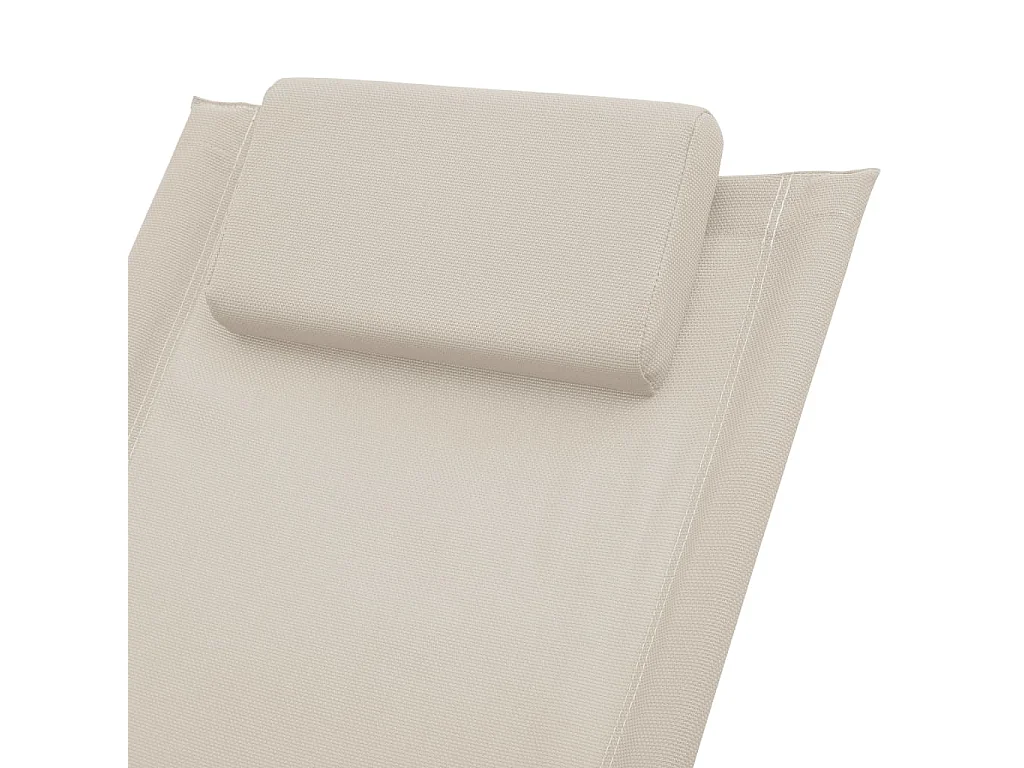 Kinder-Sonnenliege Stahl Creme