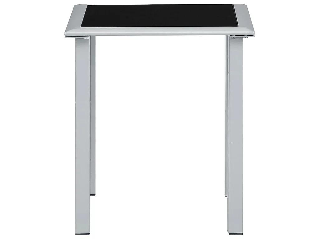 Sonnenliegen 2 Stk. mit Tisch Aluminium Schwarz