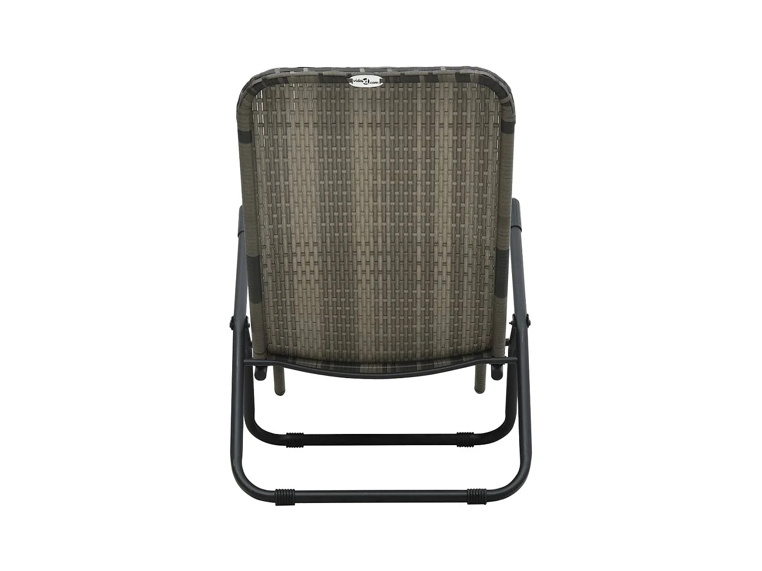 Klappbare Sonnenliege Poly Rattan Grau