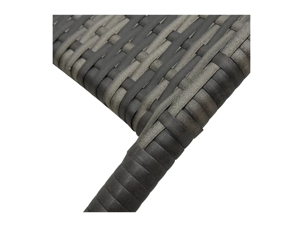 Klappbare Sonnenliege Poly Rattan Grau