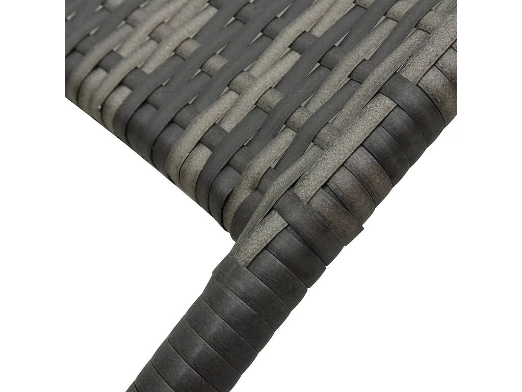 Ligbed inklapbaar poly rattan grijs