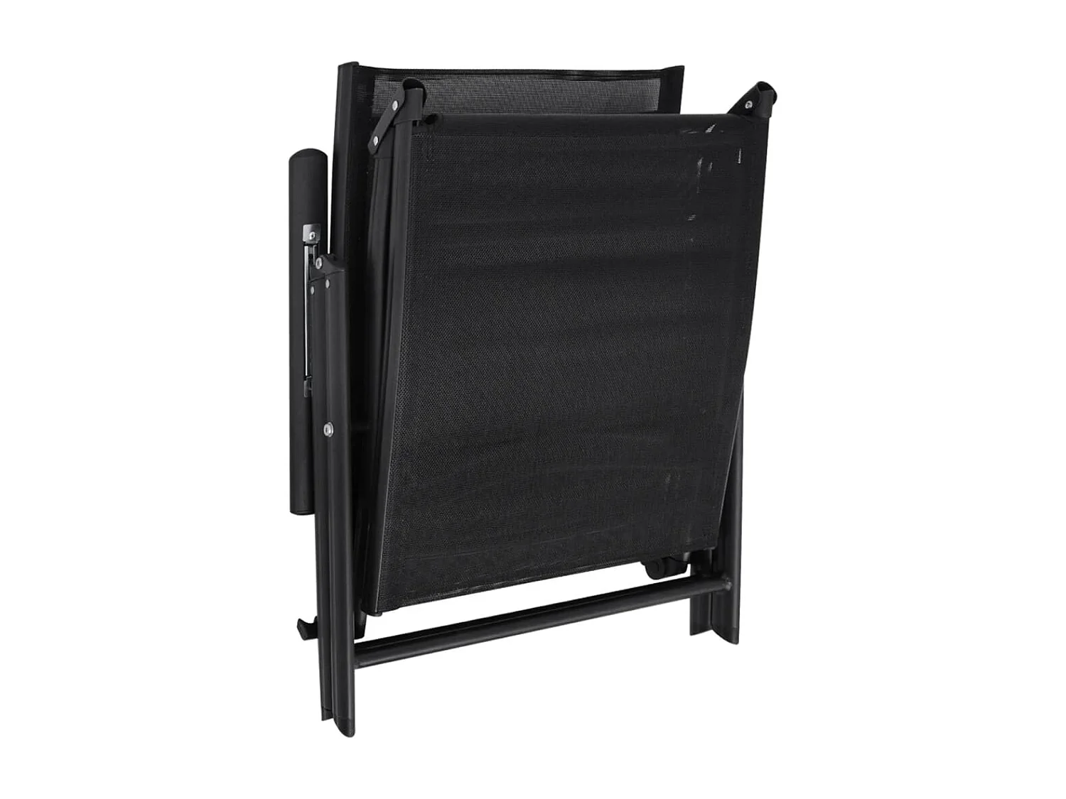 Sonnenliege Klappbar Aluminium Schwarz