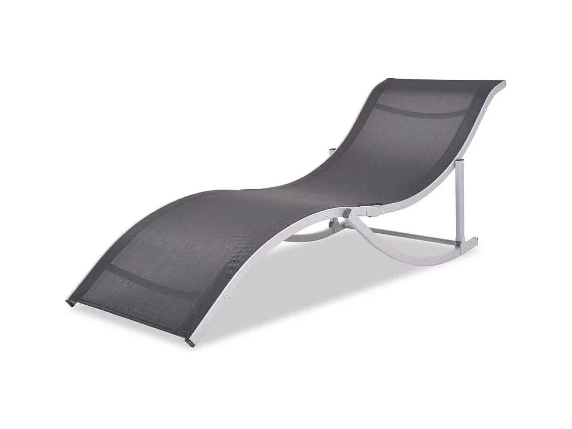 Ligbedden inklapbaar 2 st aluminium en textileen