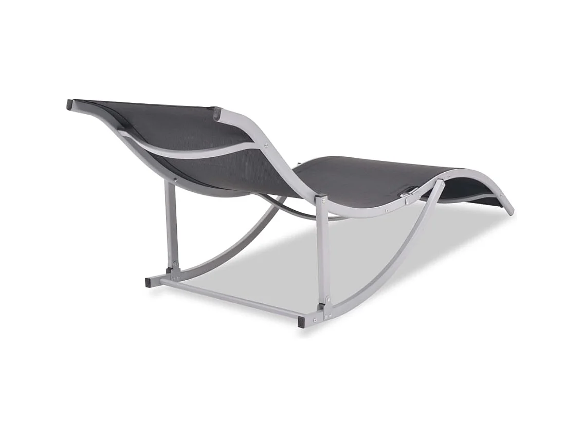 Ligbedden inklapbaar 2 st aluminium en textileen