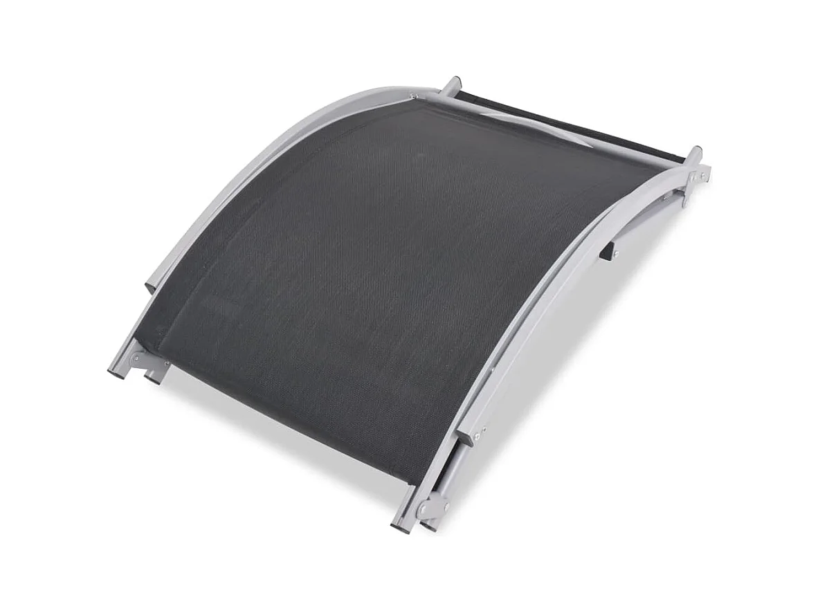 Ligbedden inklapbaar 2 st aluminium en textileen