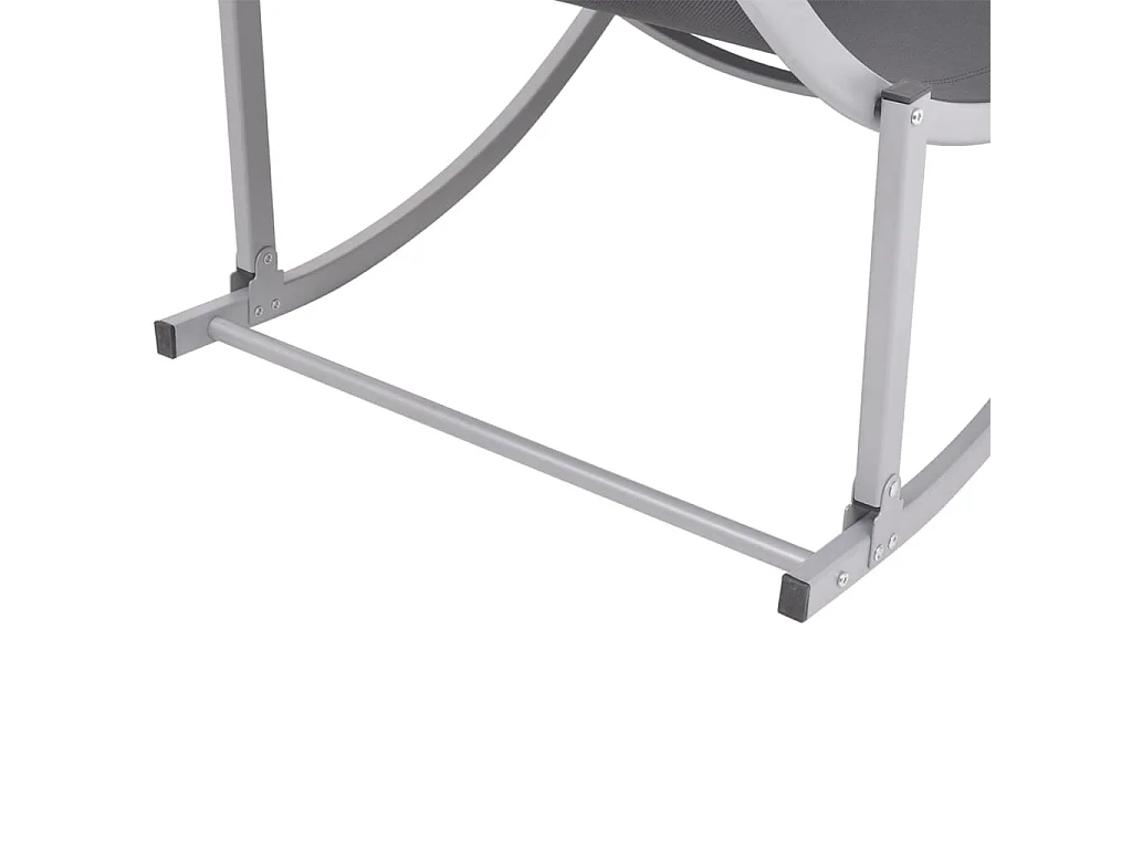 Ligbedden inklapbaar 2 st aluminium en textileen