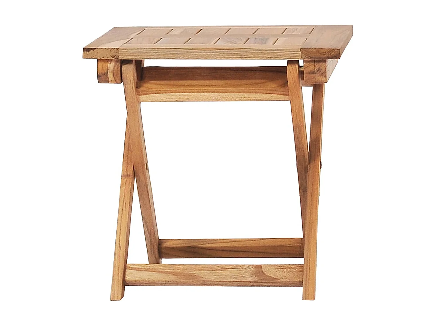 Garten-Liegestühle mit Fußstützen und Tisch Teak Massivholz