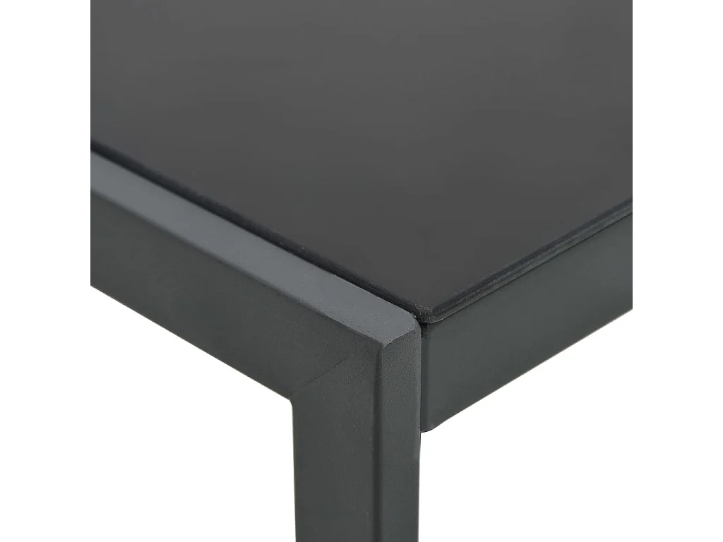 Ligbedden 2 st met tafel textileen en staal