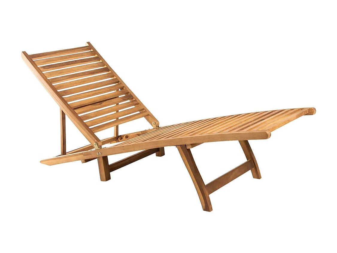 Sonnenliege Massivholz Teak