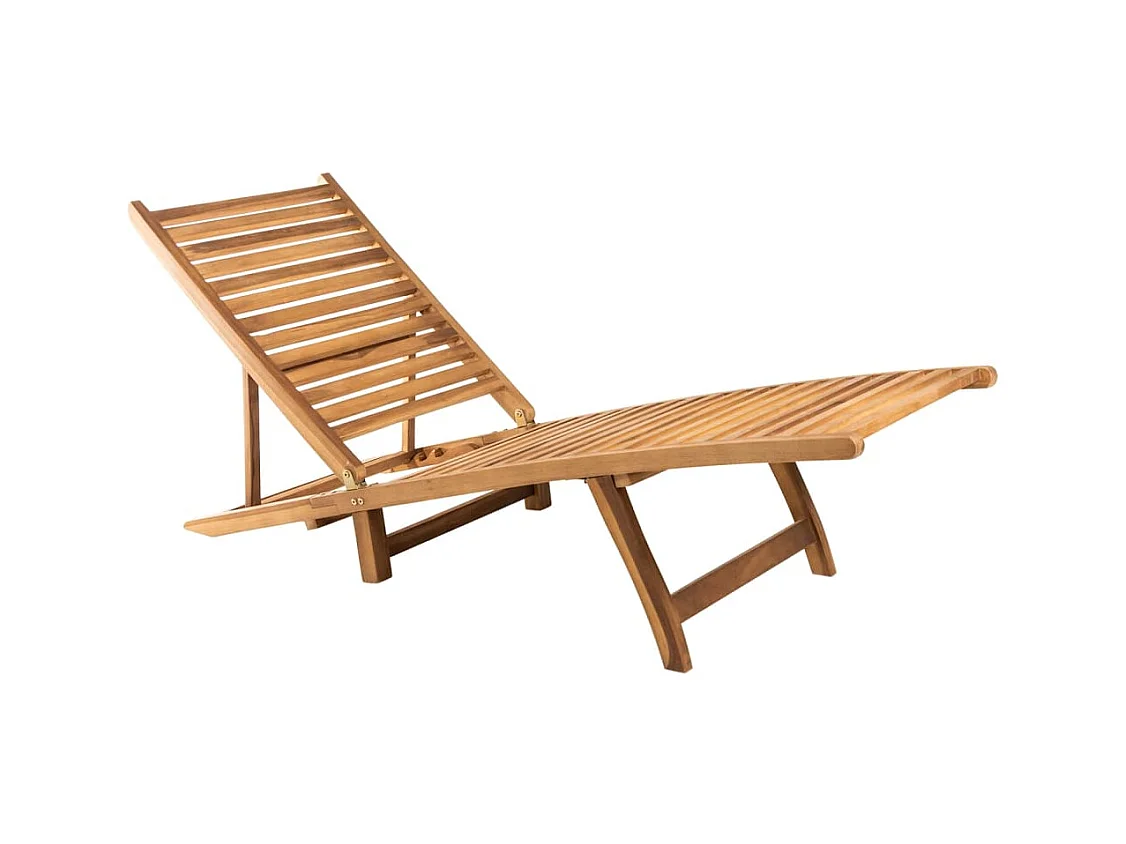 Sonnenliege Massivholz Teak