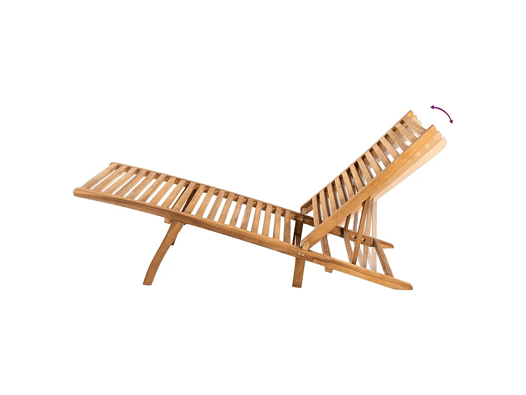 Sonnenliege Massivholz Teak