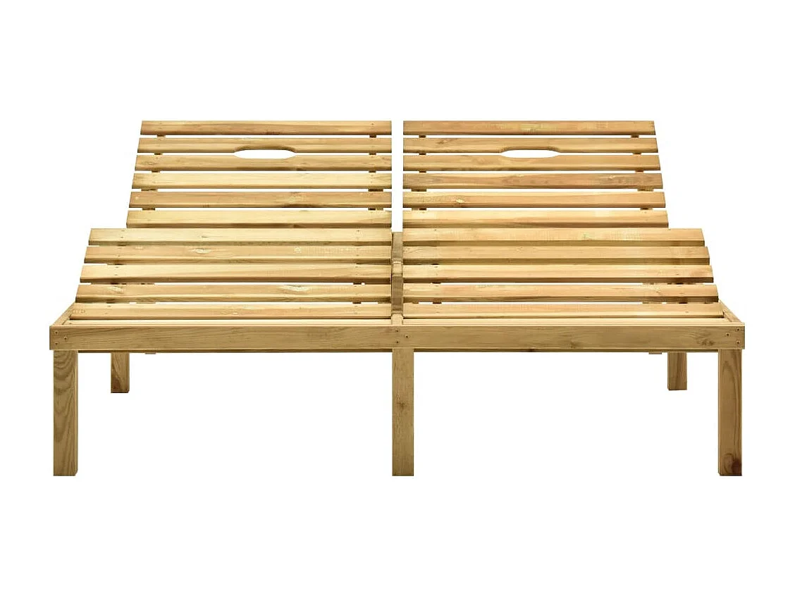 Doppel-Sonnenliege Grün Imprägniertes Kiefernholz