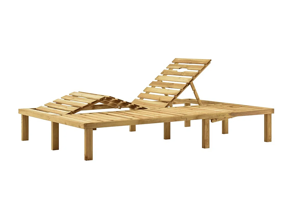 Doppel-Sonnenliege Grün Imprägniertes Kiefernholz