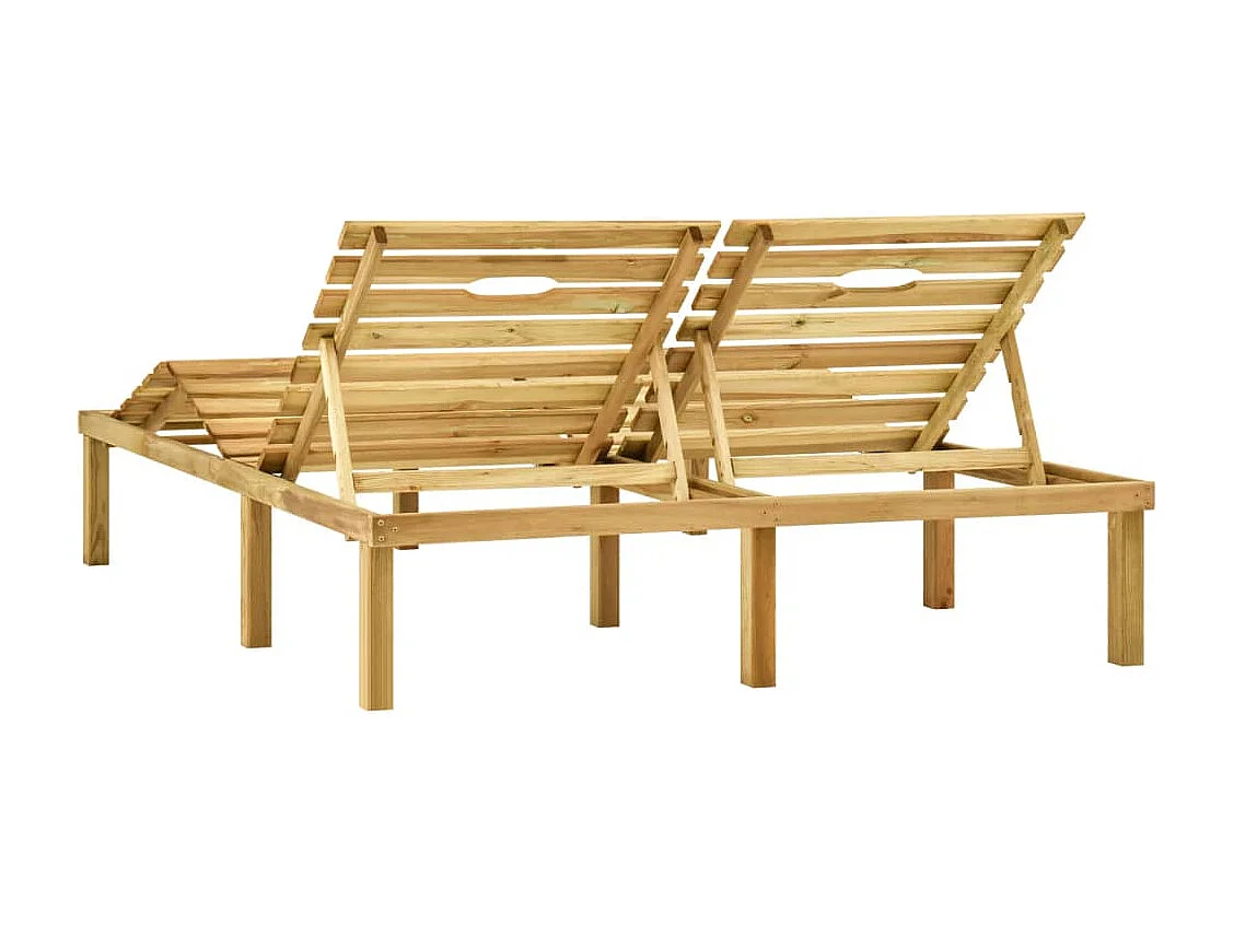 Doppel-Sonnenliege Grün Imprägniertes Kiefernholz