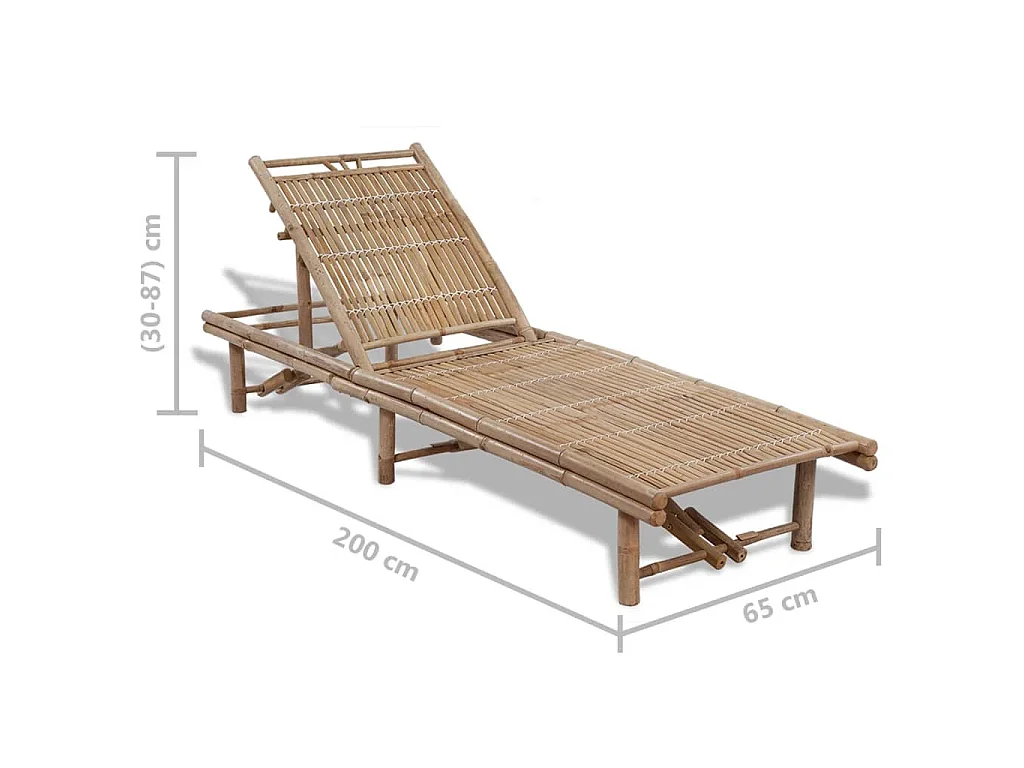 Chaise longue Bambou