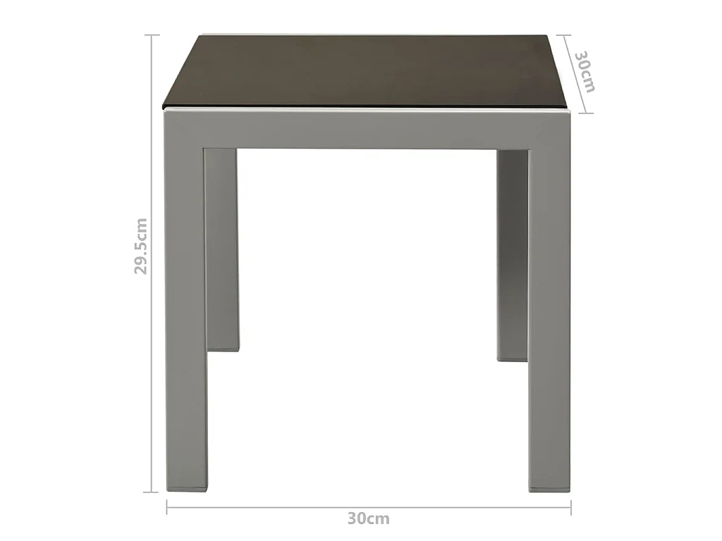 Sonnenliegen 2 Stk. mit Tisch Stahl und Textilene Schwarz