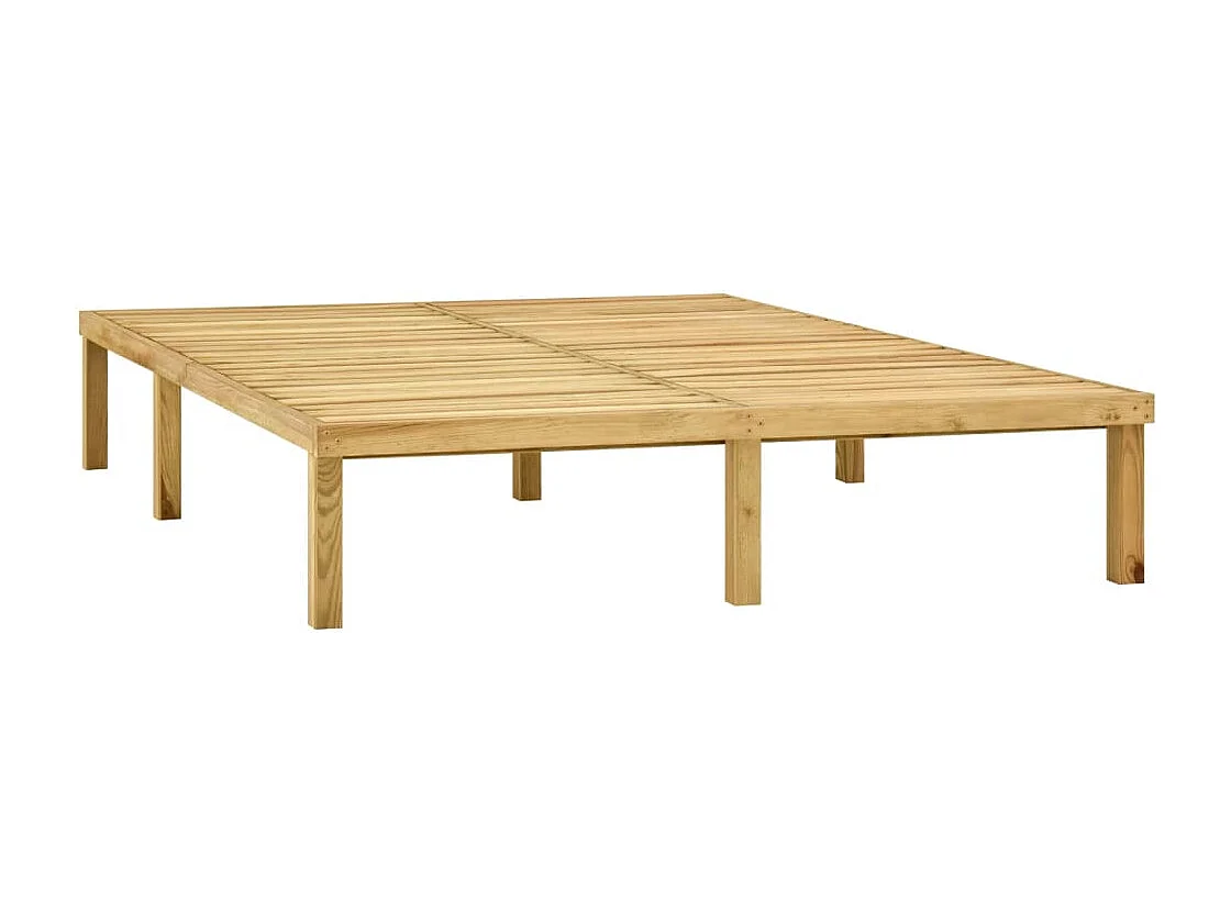 Chaise longue double Bois de pin imprégné de vert