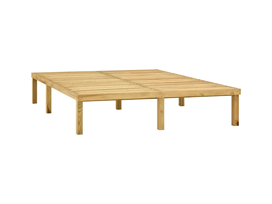Chaise longue double Bois de pin imprégné de vert