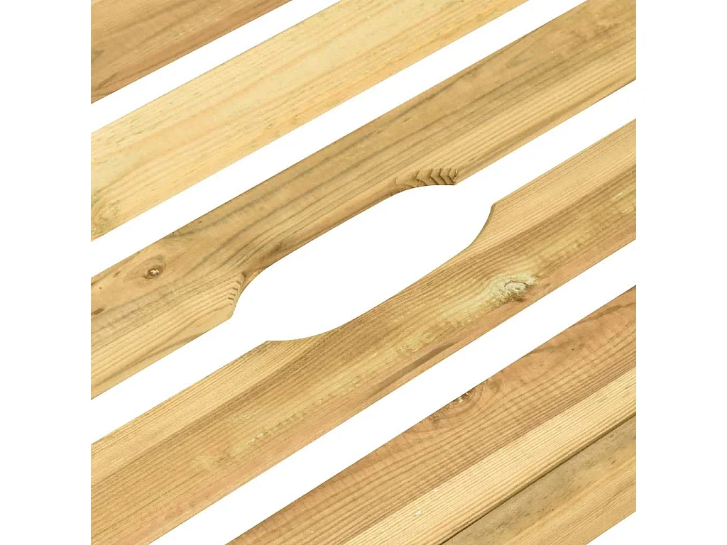 Ligbed tweepersoons groen geïmpregneerd grenenhout