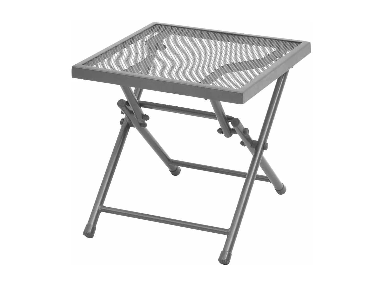 Chaises longues lot de 2 avec table Acier Anthracite