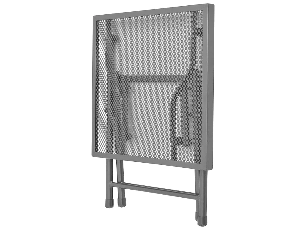 Sonnenliegen 2 Stk. mit Tisch Stahl Anthrazit