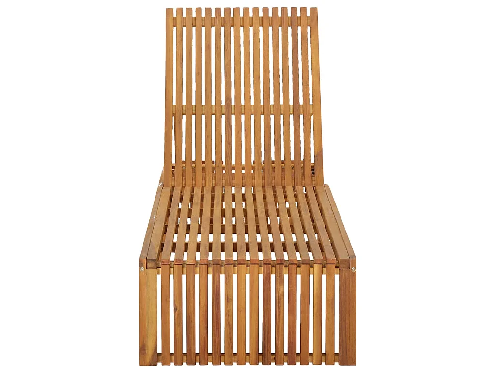 Chaise longue bois d'acacia solide
