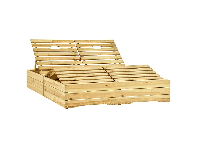 Ligbed tweepersoons groen geïmpregneerd grenenhout